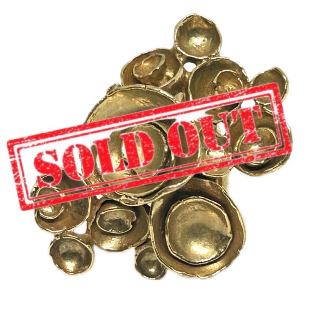 —SOLD—Yves Saint Laurent Arty Gold-Toned Rings Size 5US 💯Authentic USED like New